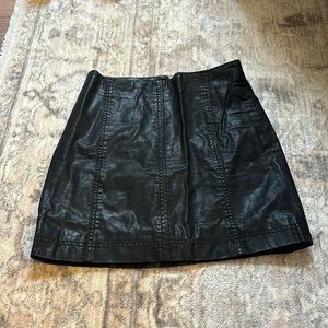 Free people leather skirt